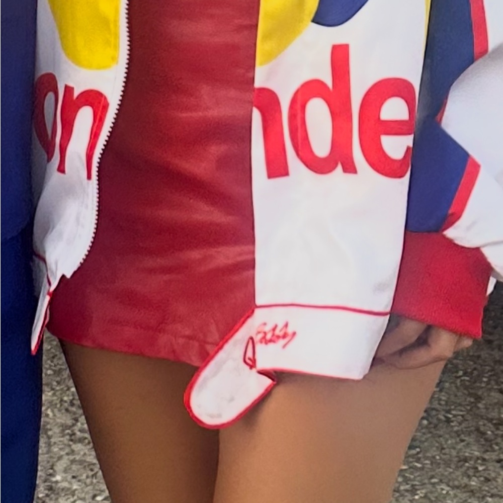 Red Leather Mini Skirt